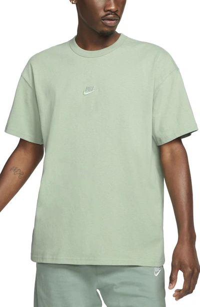 Shop Nike Sportswear Oversize Embroidered Logo T-shirt In Steam