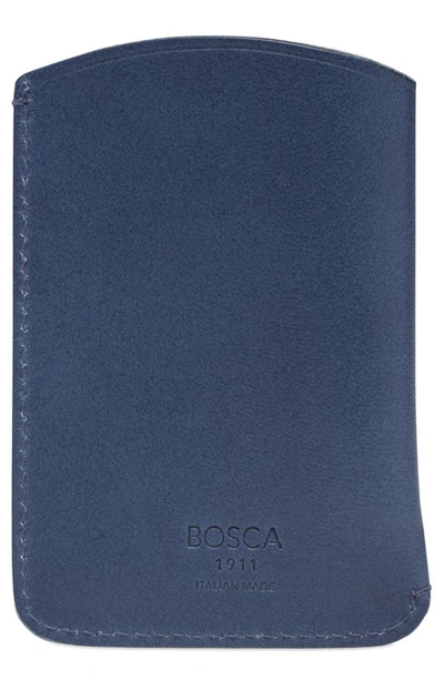 Shop Bosca Italo Envelope Leather Card Case In Blue
