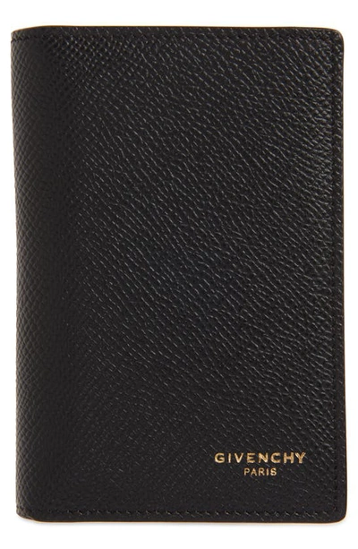 Shop Givenchy Eros Calfskin Leather Bifold Card Holder In Black