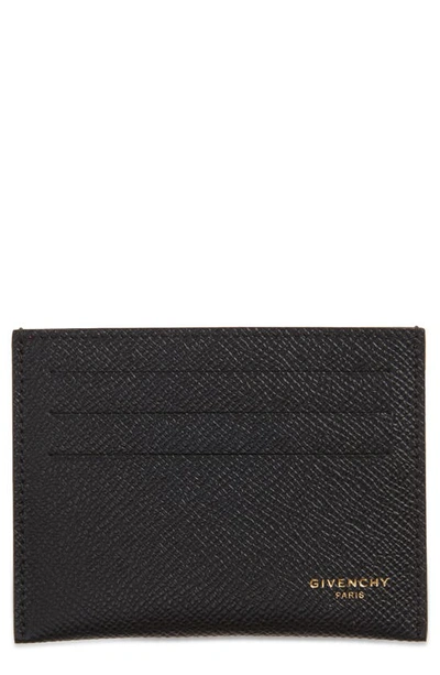 Shop Givenchy Eros Calfskin Leather Card Holder In Black