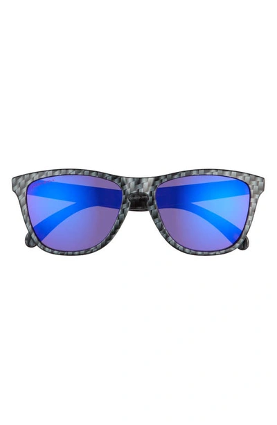 Shop Oakley Frogskins™ Origins 55mm Mirrored Square Sunglasses In Carbon Fiber/ Prizm Road