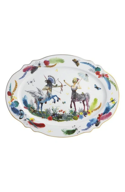 Shop Christian Lacroix Caribe Large Oval Platter In White