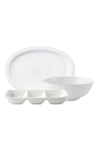 Juliska Puro Whitewash 3-piece Essentials Serving Set In Whitewash