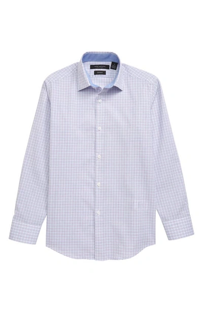 Shop Andrew Marc Check Dress Shirt In White