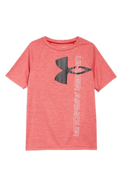 Shop Under Armour Kids' Tech Split Logo Graphic Tee In 600 Red