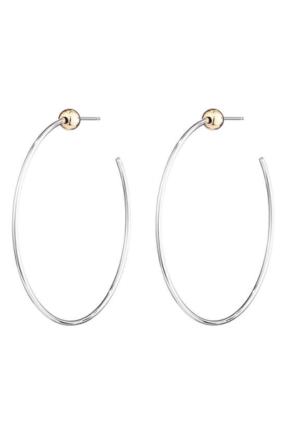 Shop Jenny Bird Icon Small Hoop Earrings In Silver/ Gold