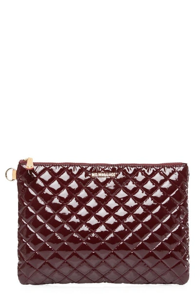 Shop Mz Wallace Metro Pouch In Port Lacquer