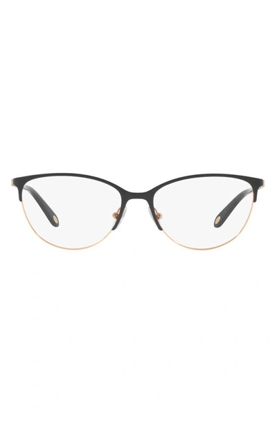 Shop Tiffany & Co 54mm Optical Glasses In Black/ Gold