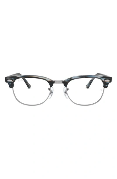 Shop Ray Ban 49mm Optical Glasses In Blue Stripe