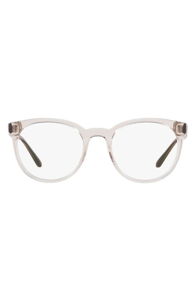 Shop Burberry 50mm Optical Glasses In Transparent Grey