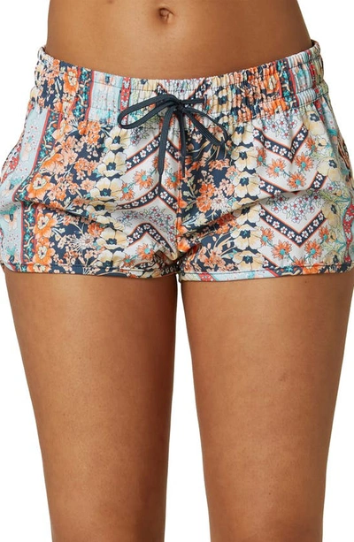 Shop O'neill Laney Floral Print Stretch Board Shorts In Multi Coco