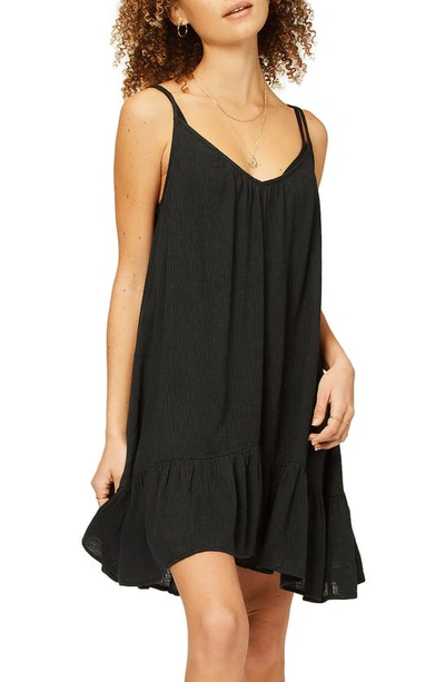 Billabong Beach Vibes Cover-up Dress In Black Pebble