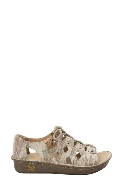 Shop Alegria Valerie Wedge Sandal In Sand Leather