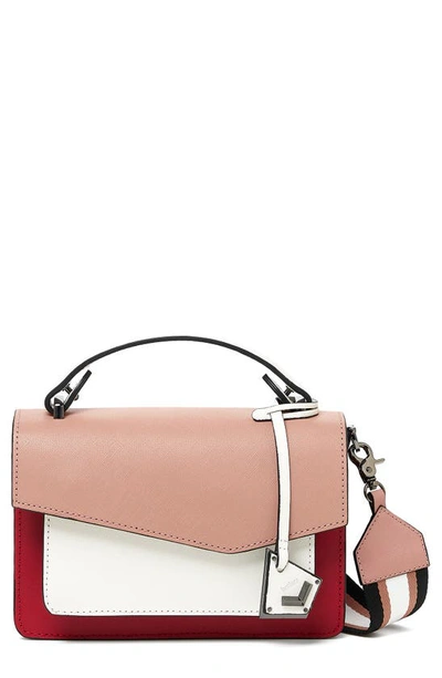 Shop Botkier Cobble Hill Leather Crossbody Bag In Rose Combo