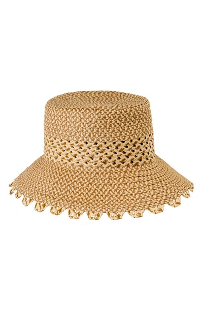 Shop Eric Javits Mita Squishee® Bucket Hat In Peanut