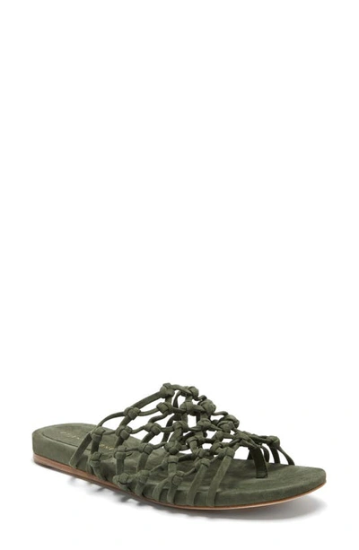 Etienne Aigner Women's Barbados Woven-leather Thong-toe Sandals In Green |  ModeSens