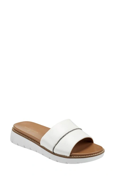 Shop Bandolino Aubree Slide Sandal In White