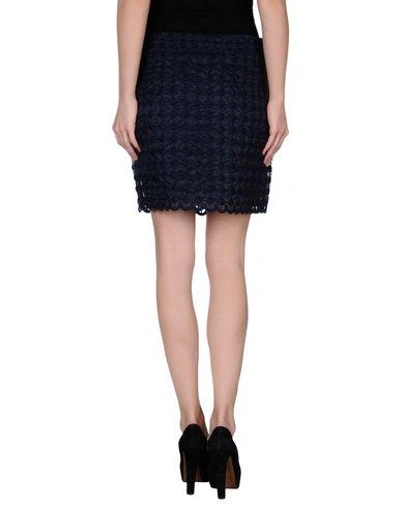 Shop Red Valentino Knee Length Skirt In Dark Blue