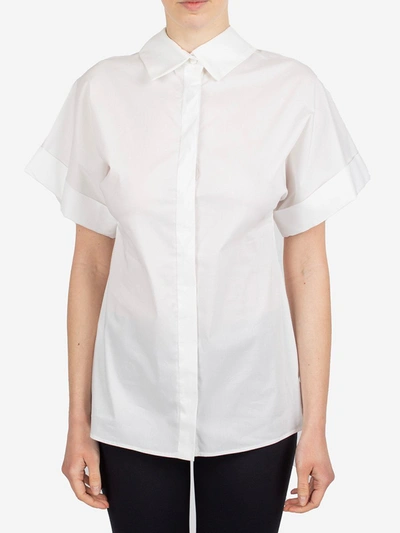 Shop Liviana Conti Short Sleeve Shirt In White