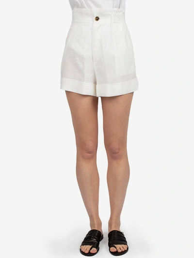 Shop Liviana Conti Linen Shorts In White
