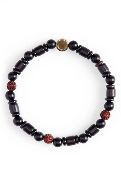 Shop Caputo & Co Reflection Bead Bracelet In Red Sandalwood