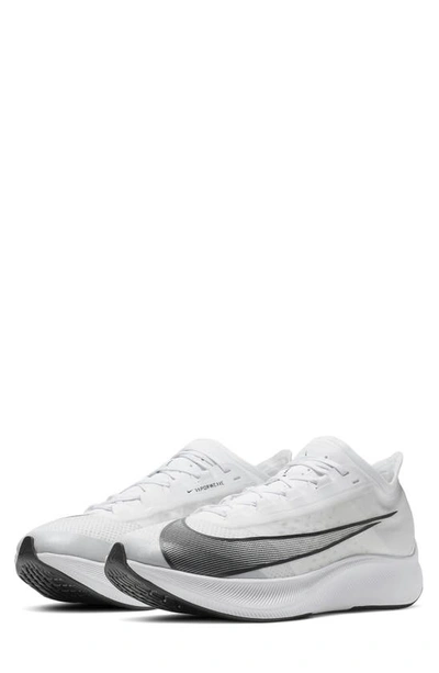 Shop Nike Zoom Fly 3 Running Shoe In White/ Black/ Grey
