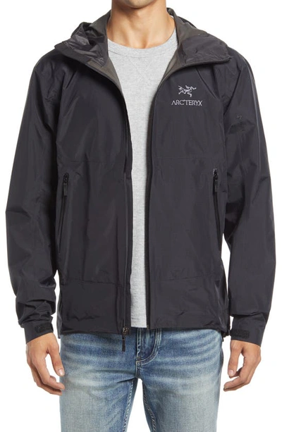 Shop Arc'teryx Zeta Sl Gore-tex Hooded Jacket In Black