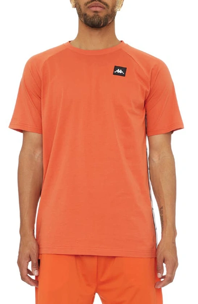 Shop Kappa Authentic Cernam Logo T-shirt In Orange Rusty / White