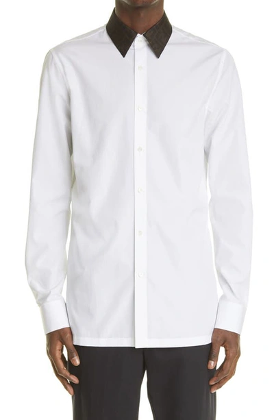 Shop Fendi Regular Fit Button-up Shirt In White