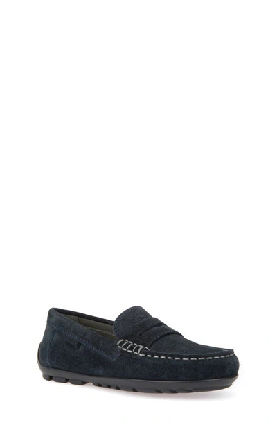 Shop Geox Fast Penny Loafer In Navy