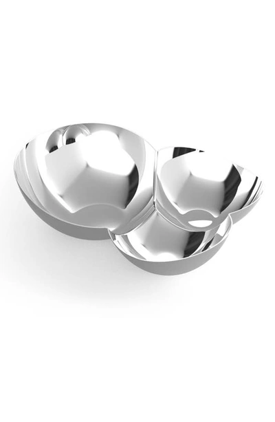 Shop Nambe Pulse Chip & Dip Bowl In Metallic Silver