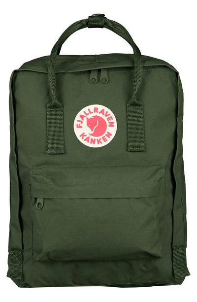 Shop Fjall Raven Kanken Water Resistant Backpack In Deep Forest
