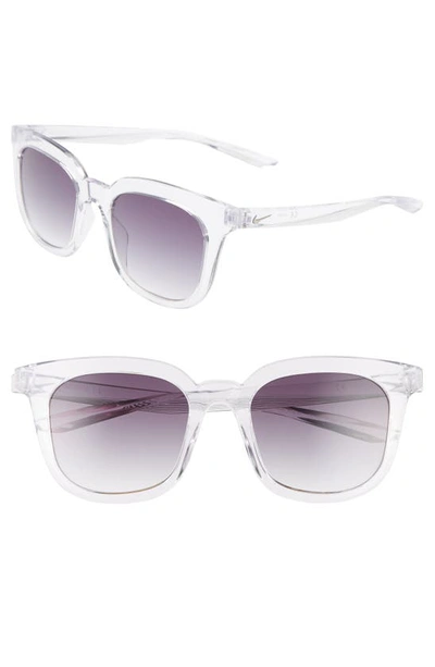 Shop Nike Myriad 52mm Square Sunglasses In Clear/ Gradient Grey