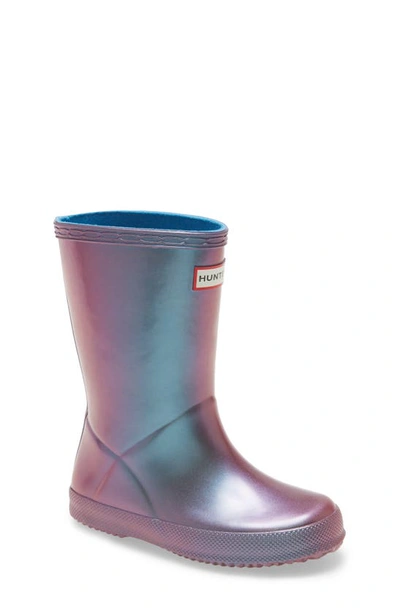 Shop Hunter First Classic Nebula Waterproof Rain Boot In Blue Bottle
