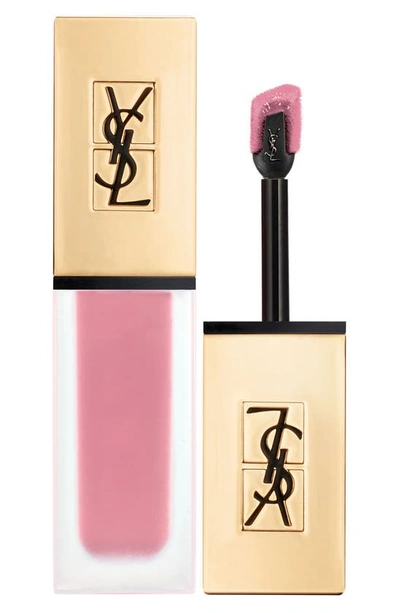Shop Saint Laurent Tatouage Couture Liquid Matte Lip Stain In 11 Rose Illicite