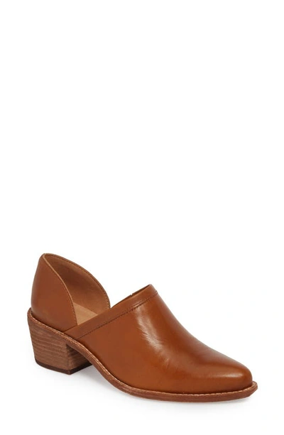 Shop Madewell The Brady Block Heel Bootie In English Saddle Leather