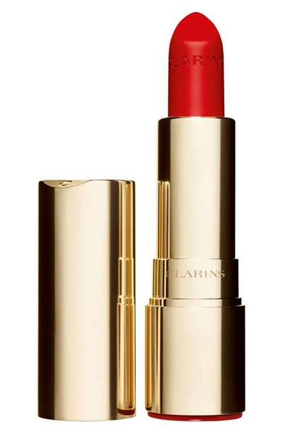 Shop Clarins Joli Rouge Velvet Matte Lipstick In 741 Red Orange