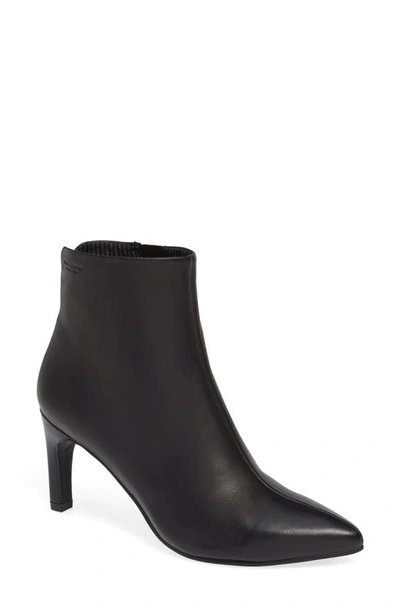 Shop Vagabond Whitney Pointy Toe Bootie In Black Leather