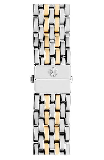 Shop Michele Deco 18mm Bracelet Watchband In Silver/ Gold