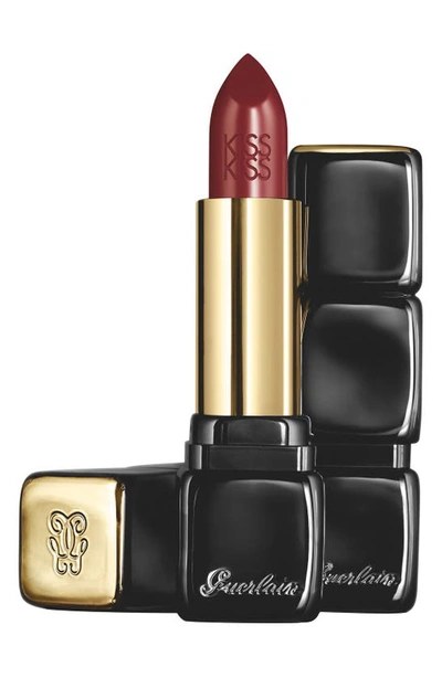 Shop Guerlain Kisskiss Creamy Satin Lipstick In 328 Red Hot