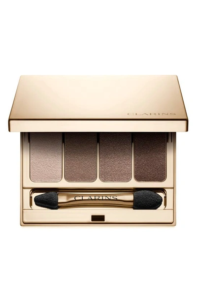 Shop Clarins Four-color Eyeshadow Palette In Brown