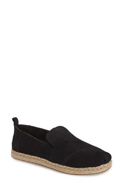 Shop Toms Classic Espadrille Slip-on In Black