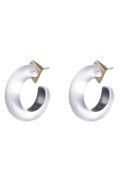 Shop Alexis Bittar Hoop Earrings In Silver