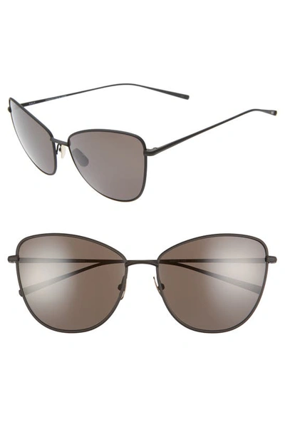 Shop Salt. Sherri Ann 60mm Polarized Cat Eye Sunglasses In Black/ Black