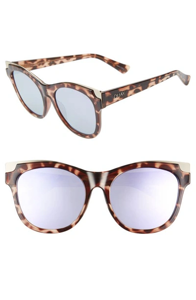 Shop Quay It's My Way 56mm Cat Eye Sunglasses In Tortoise Gold / Blue