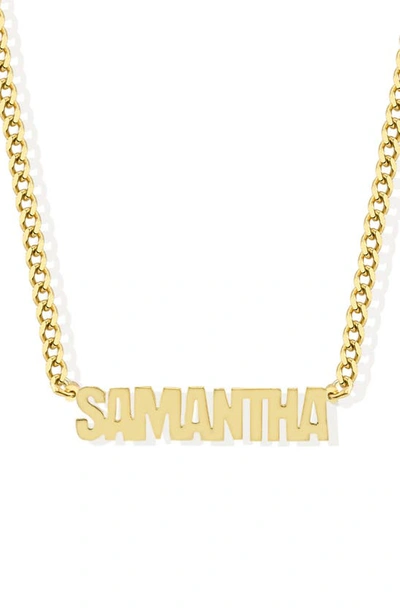 Shop Argento Vivo Personalized Block Letter Necklace In Gold