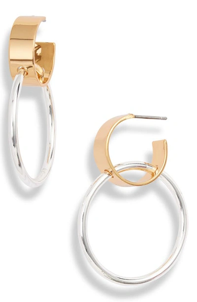 Shop Jenny Bird Imogen Double Hoop Earrings In Gold/ Silver