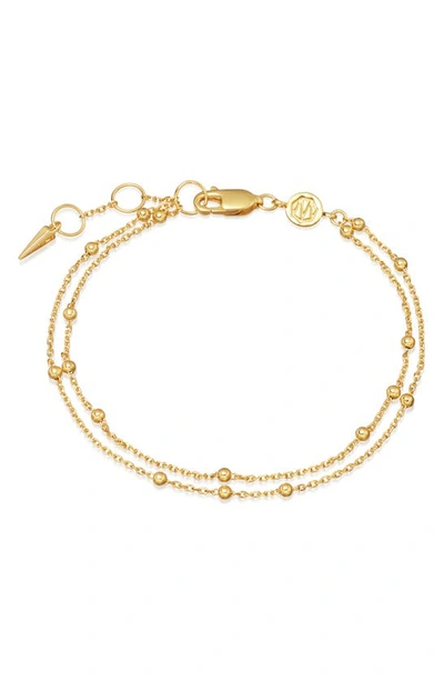 Shop Missoma Double Chain Bracelet In Gold