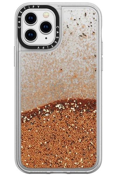 Shop Casetify Glitter Iphone 11/11 Pro/11 Pro Max Case In Gold