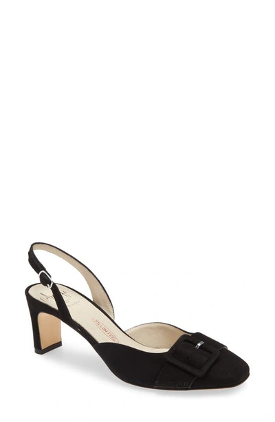 Shop Amalfi By Rangoni Selin Slingback Pump In Black Cashmere Suede